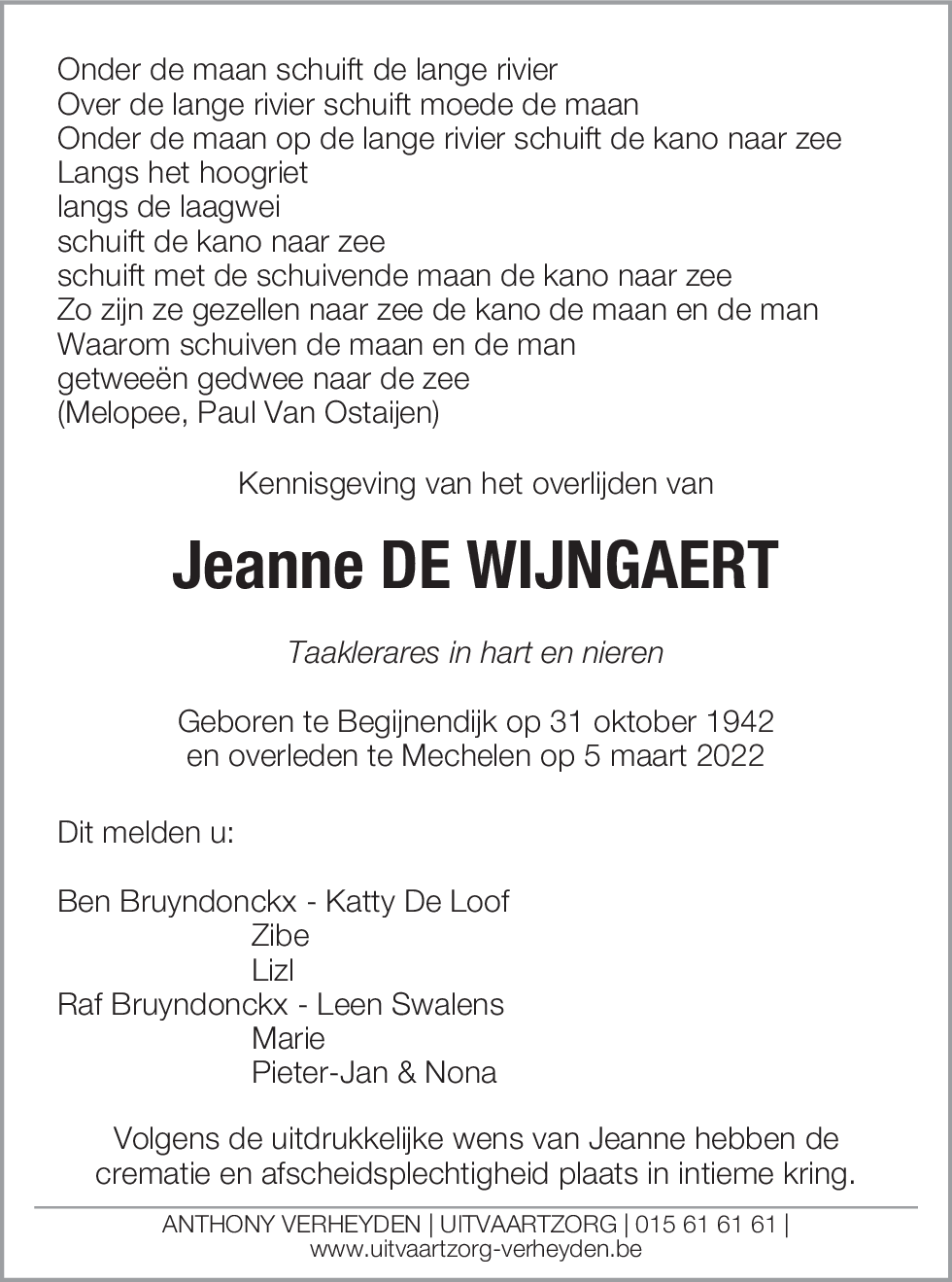 Jeanne De Wijngaert