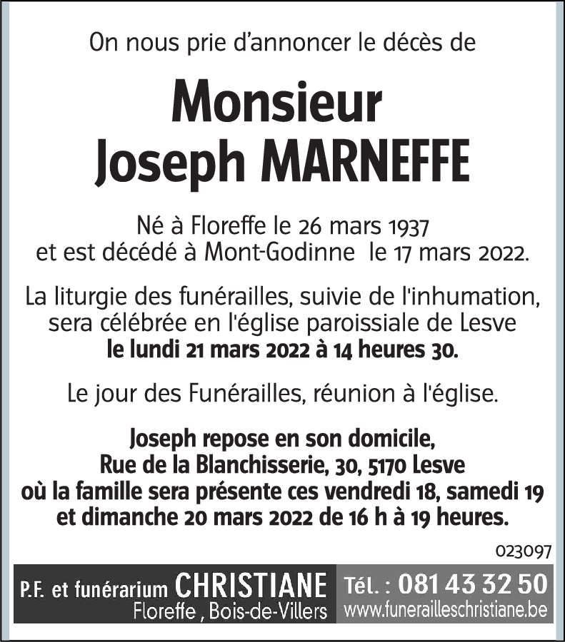 Joseph MARNEFFE