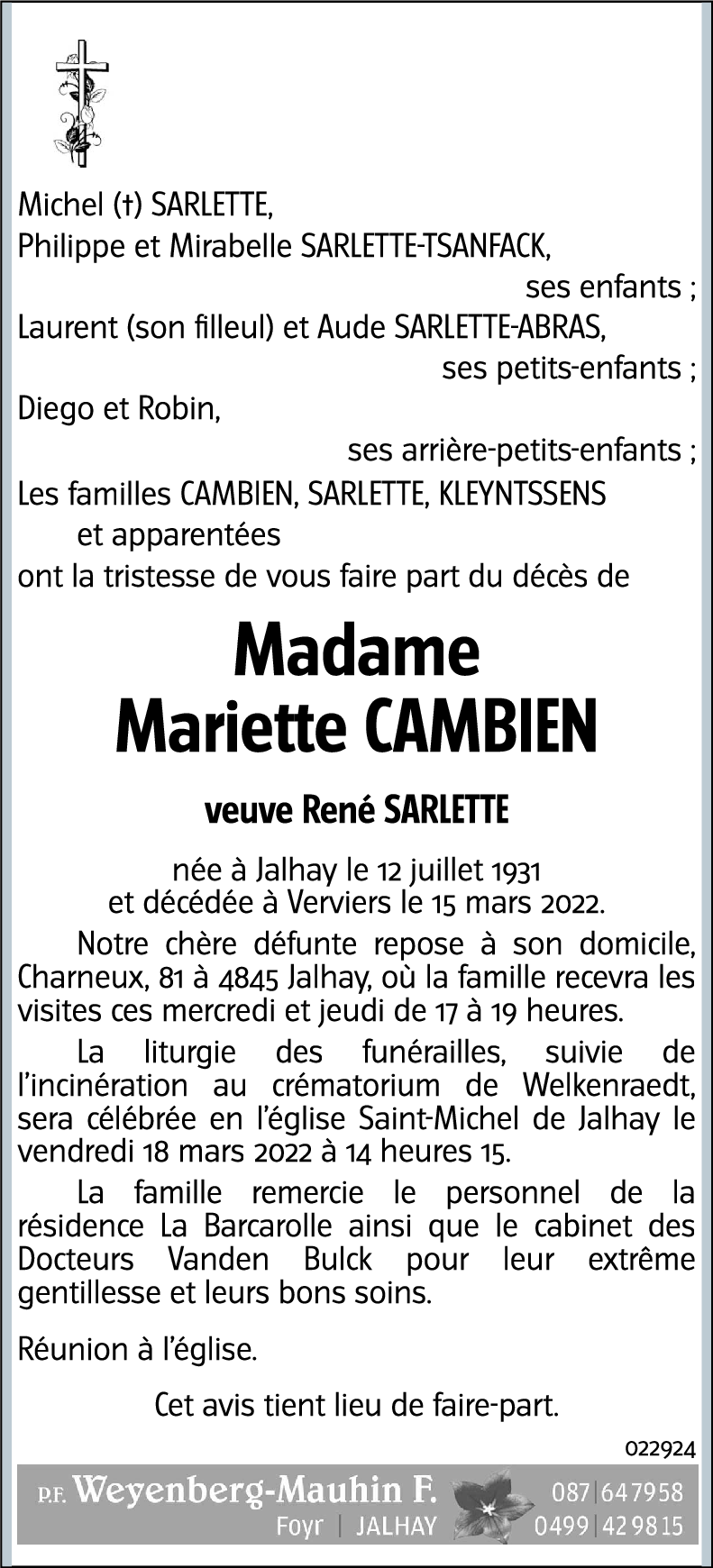 Mariette Cambien