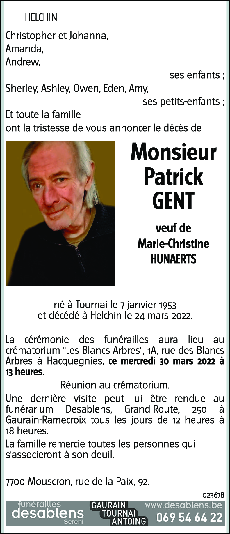 Patrick GENT