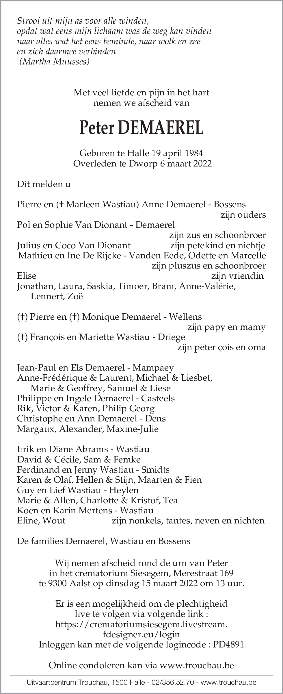 Peter DEMAEREL