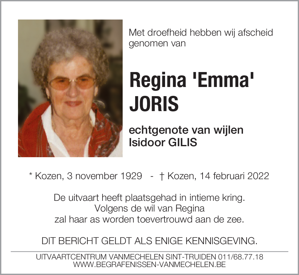 Regina 'Emma' JORIS