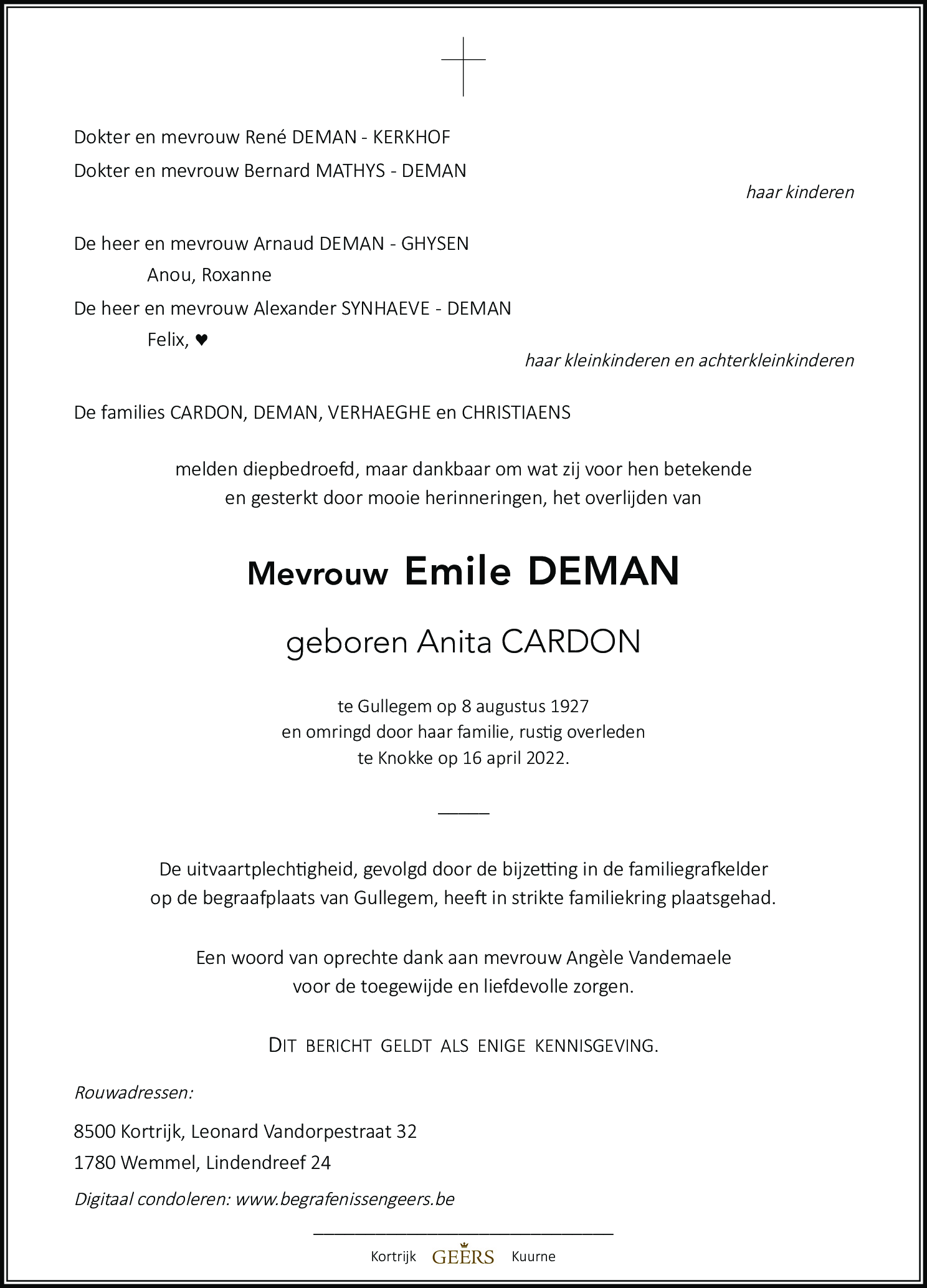 Annita DEMAN - CARDON