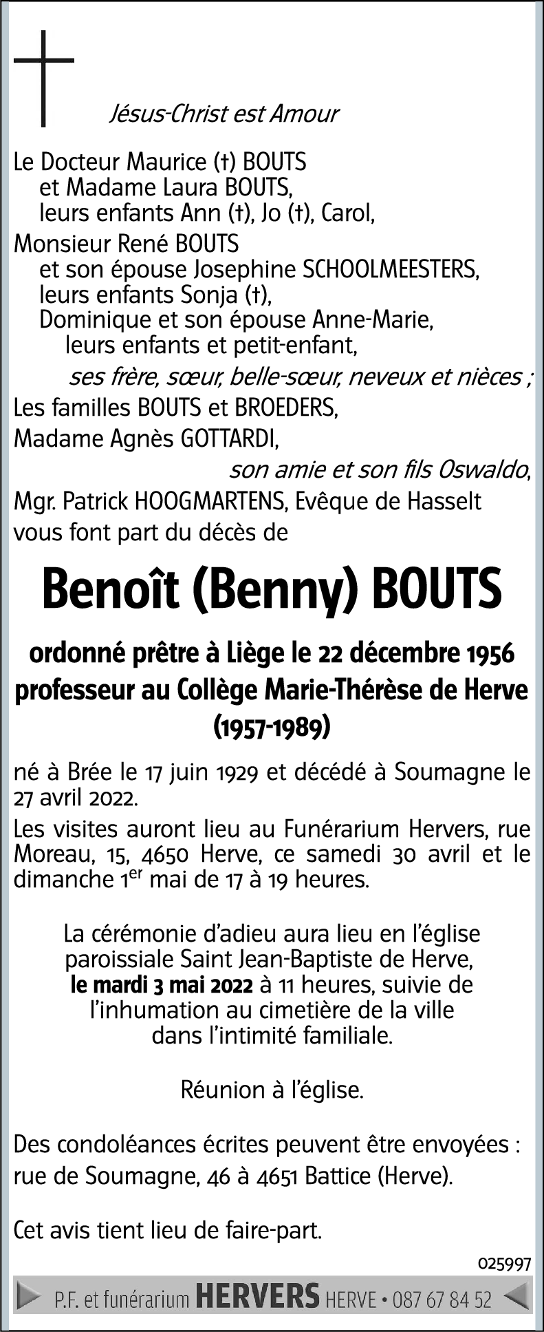 Benoît (Benny) Bouts