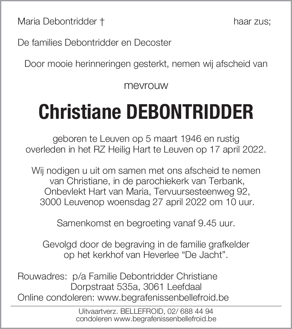Christiane Debontridder
