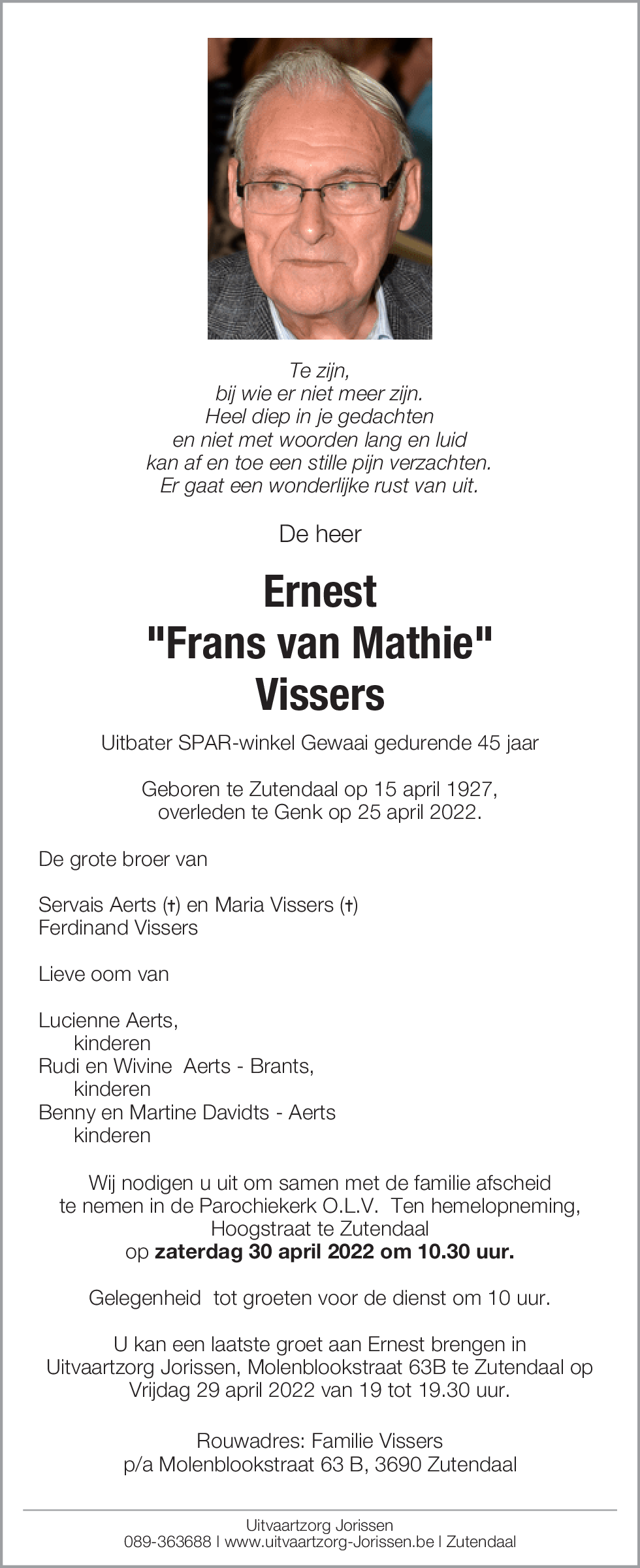 Ernest Vissers