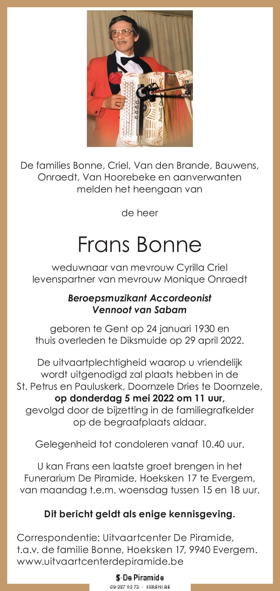 Frans Bonne