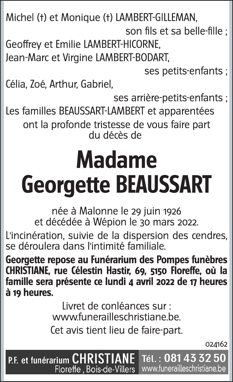 Georgette BEAUSSART