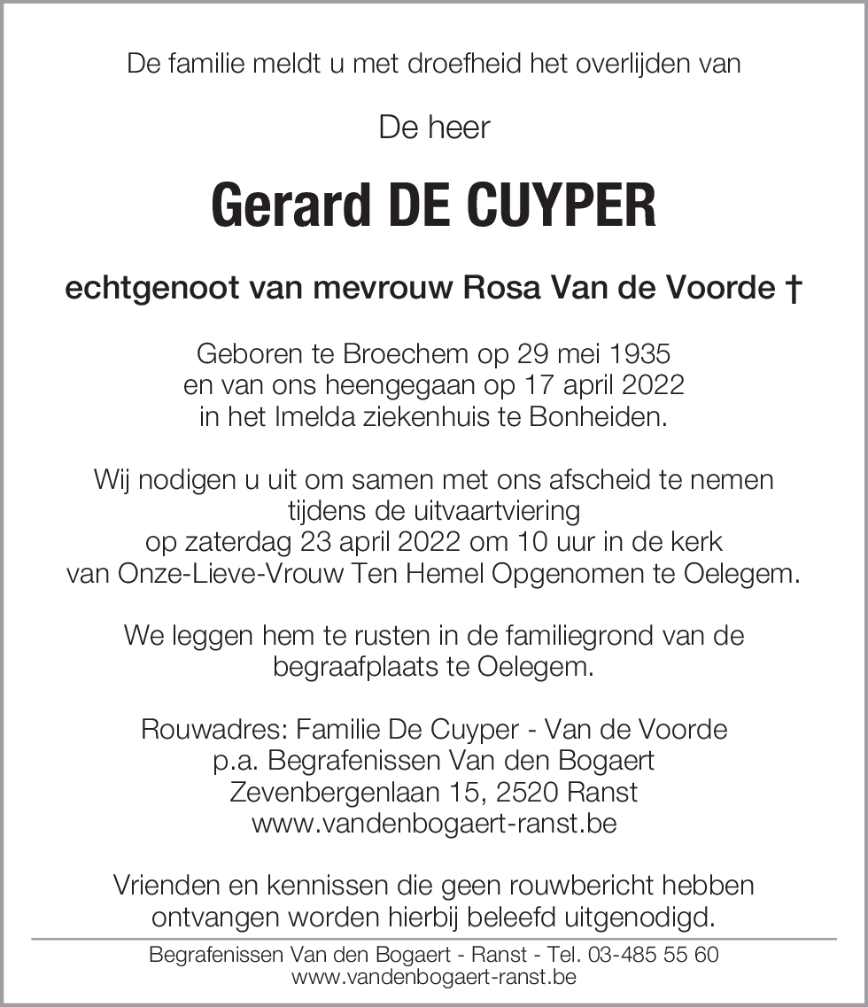 Gerard De Cuyper