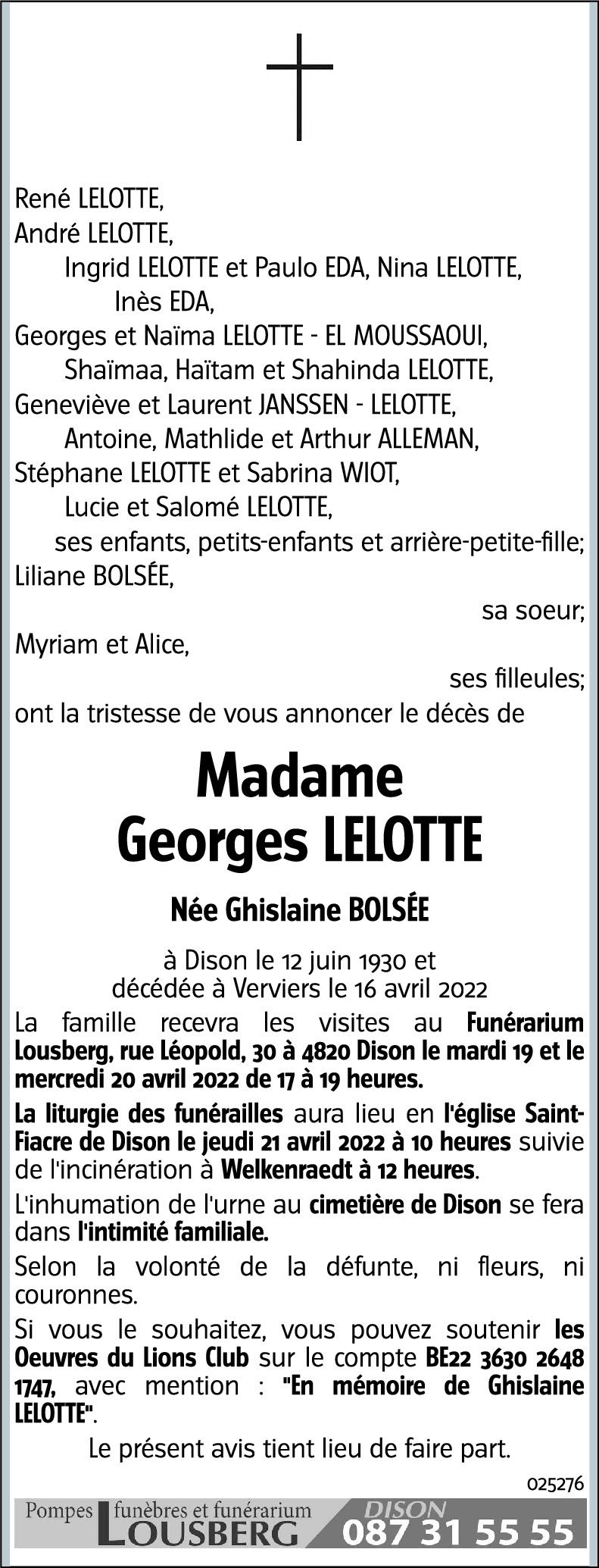 Ghislaine LELOTTE - BOLSÉE