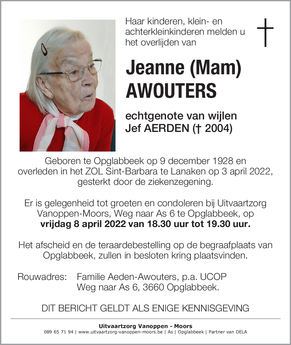 Jeanne (Mam) Awouters