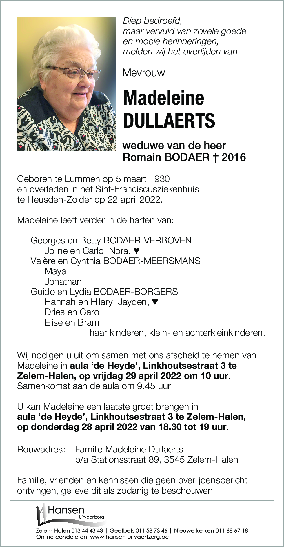 Madeleine DULLAERTS