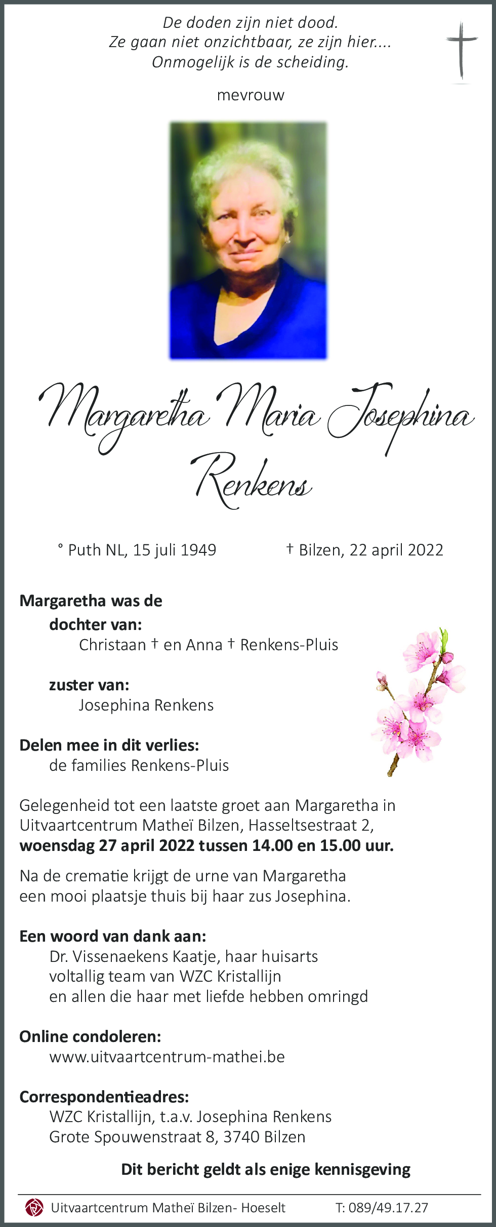Margaretha Maria Josephina Renkens