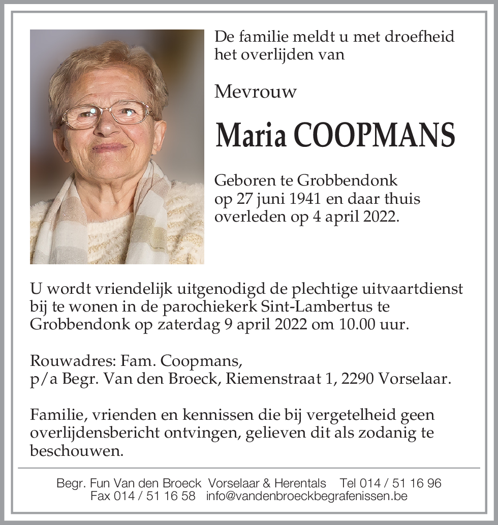 Maria Coopmans