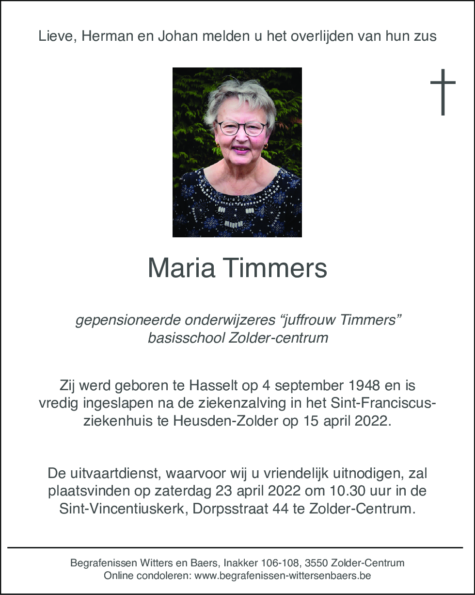 Maria Timmers