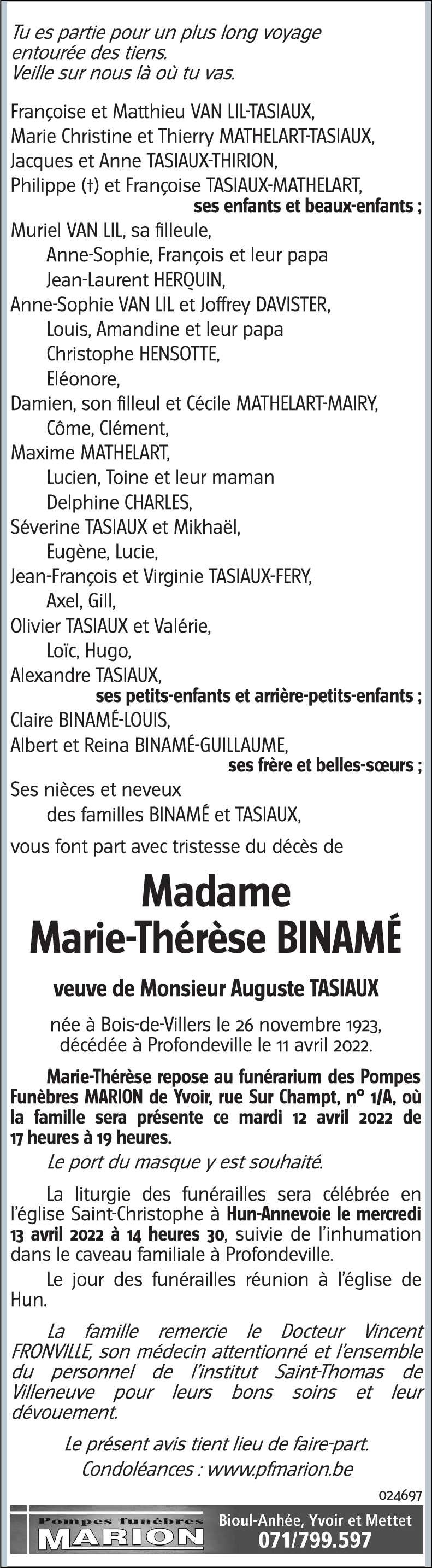 Marie-Thérèse BINAMÉ