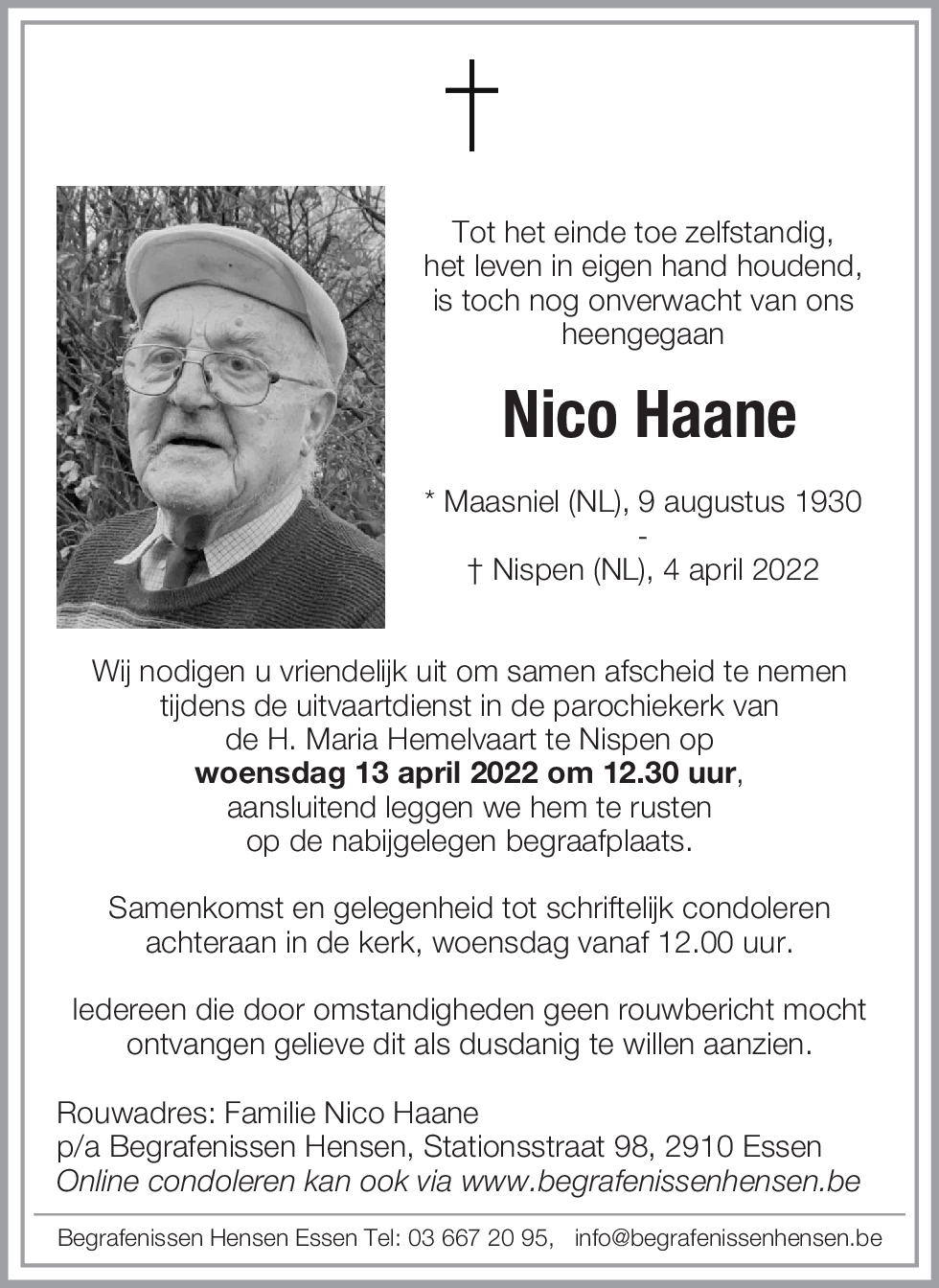 Nicolaas (Nico) Haane