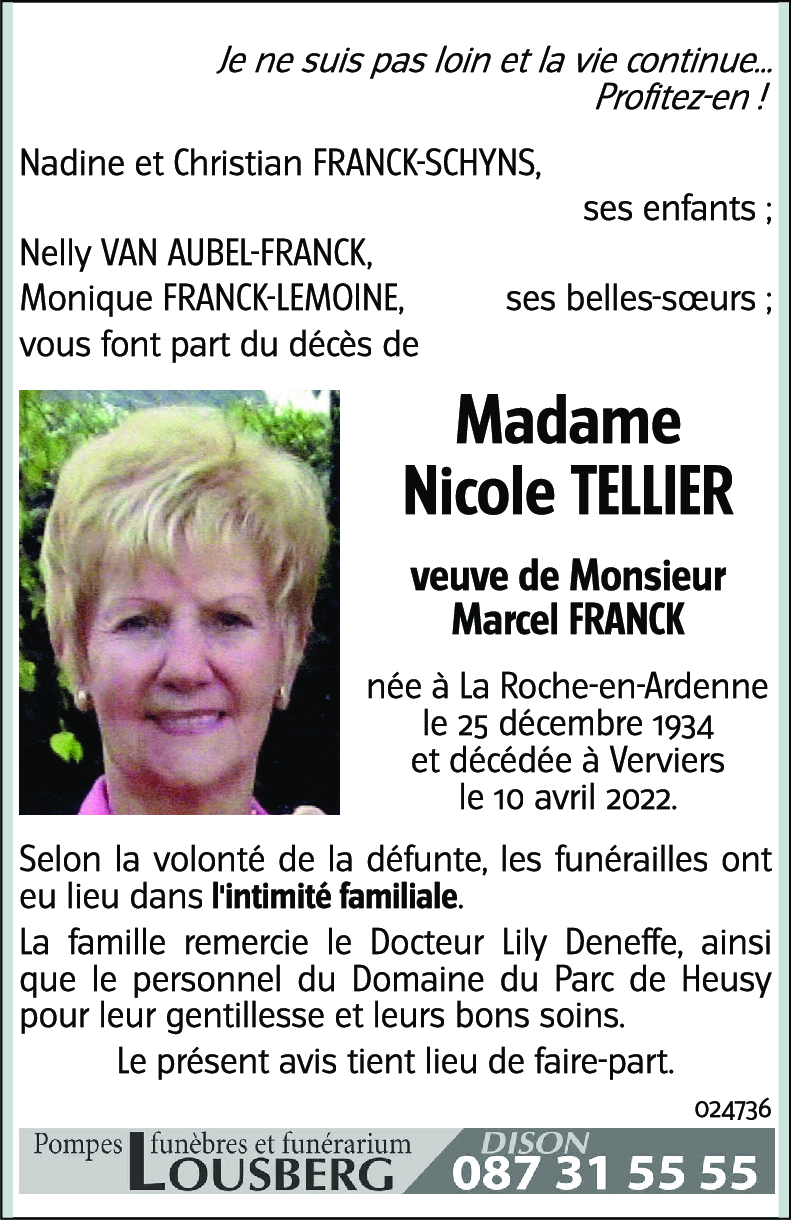 Nicole FRANCK-TELLIER