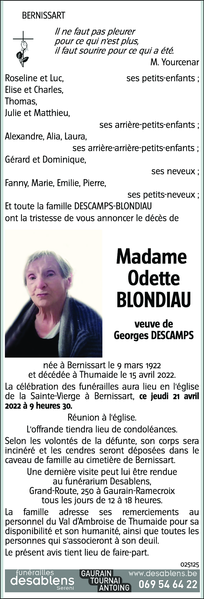 Odette BLONDIAU