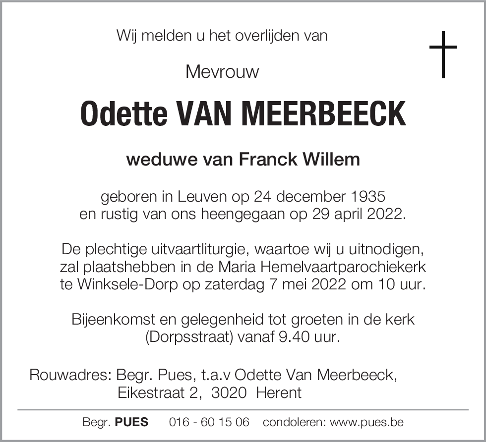Odette Van Meerbeeck
