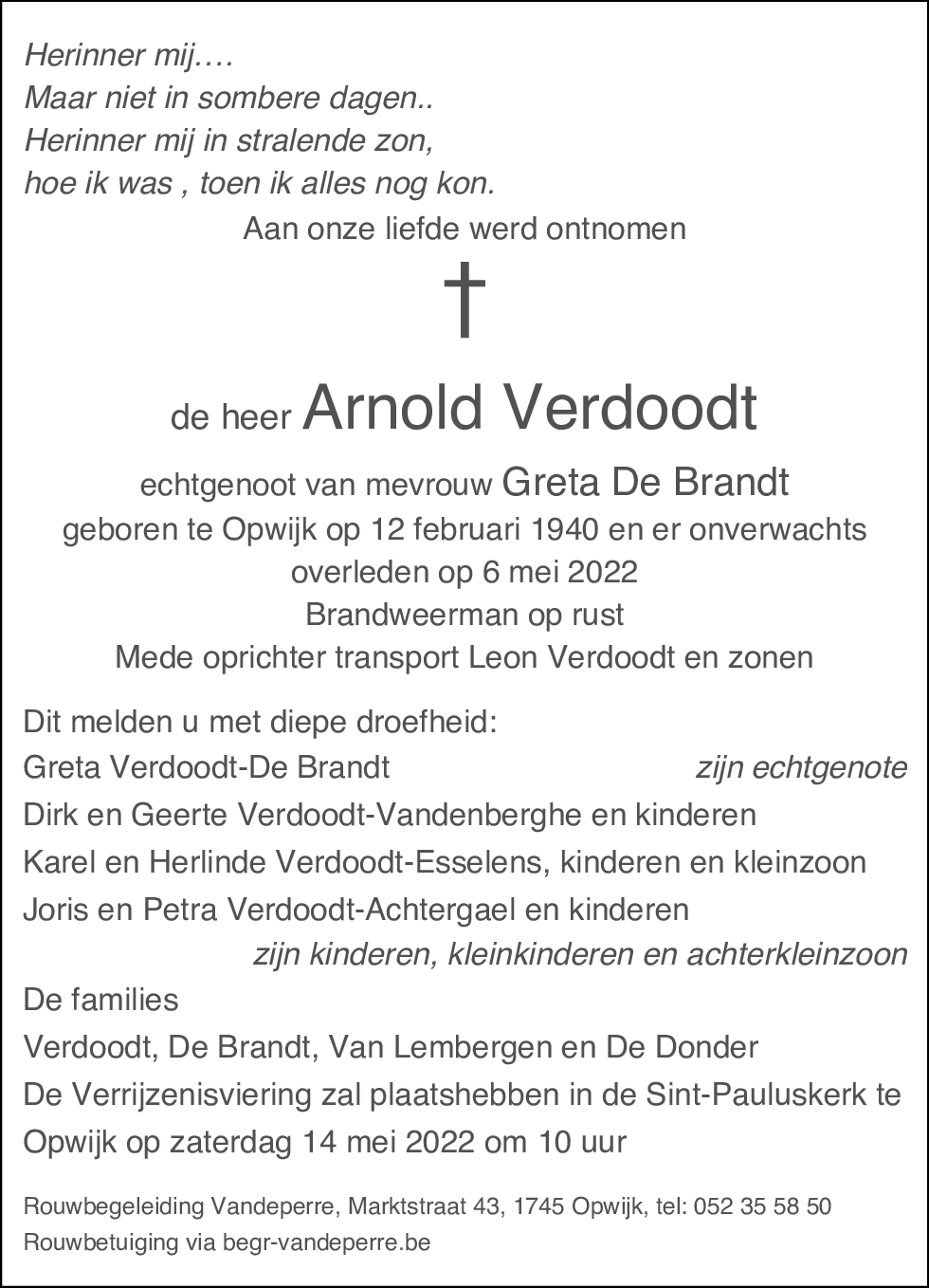 Arnold Vervoodt