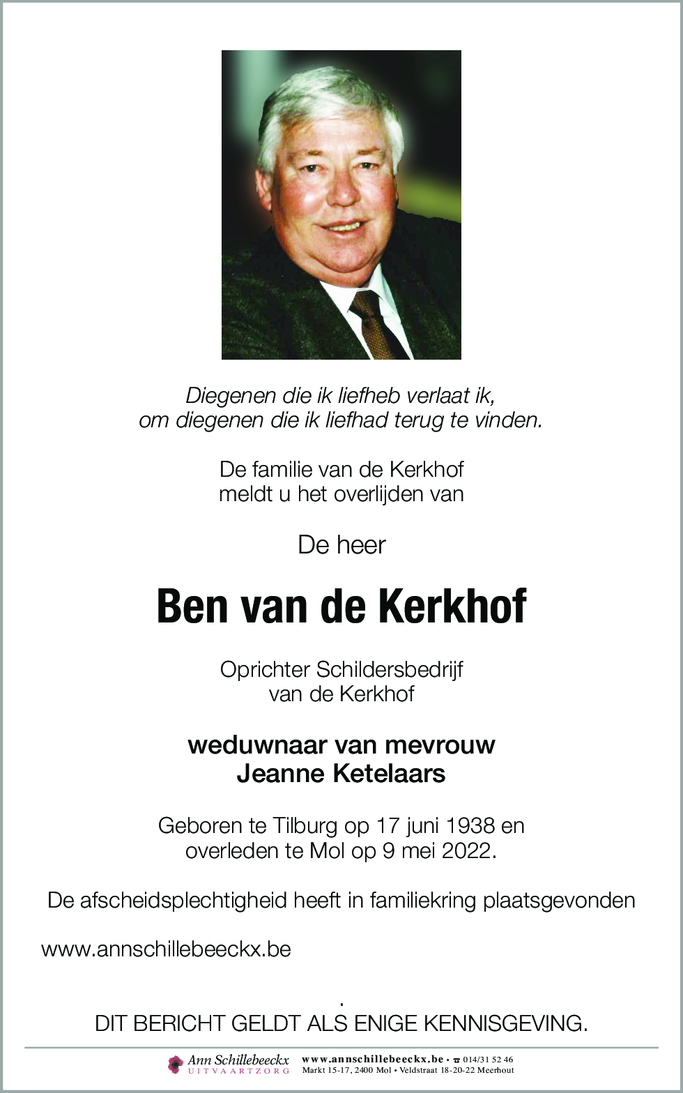 Ben van de Kerkhof