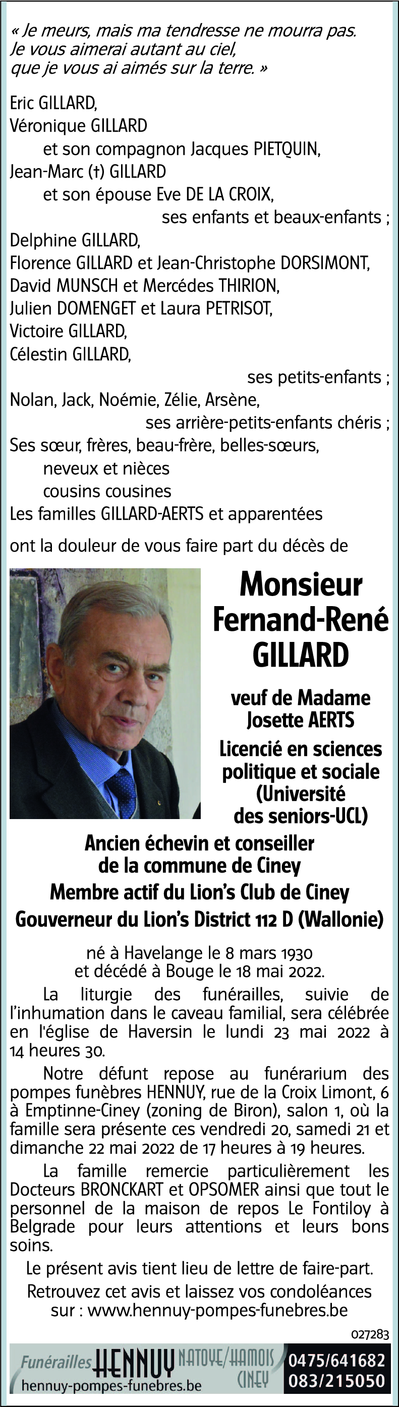 Fernand-René GILLARD