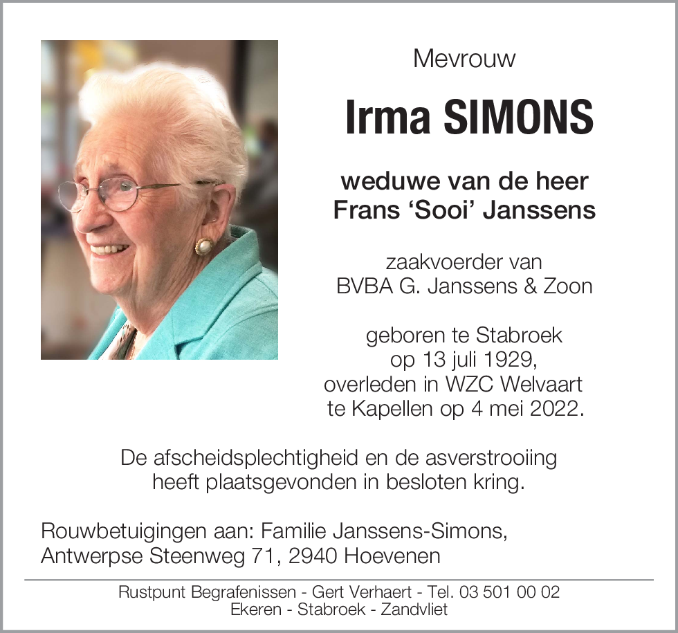 Irma Simons
