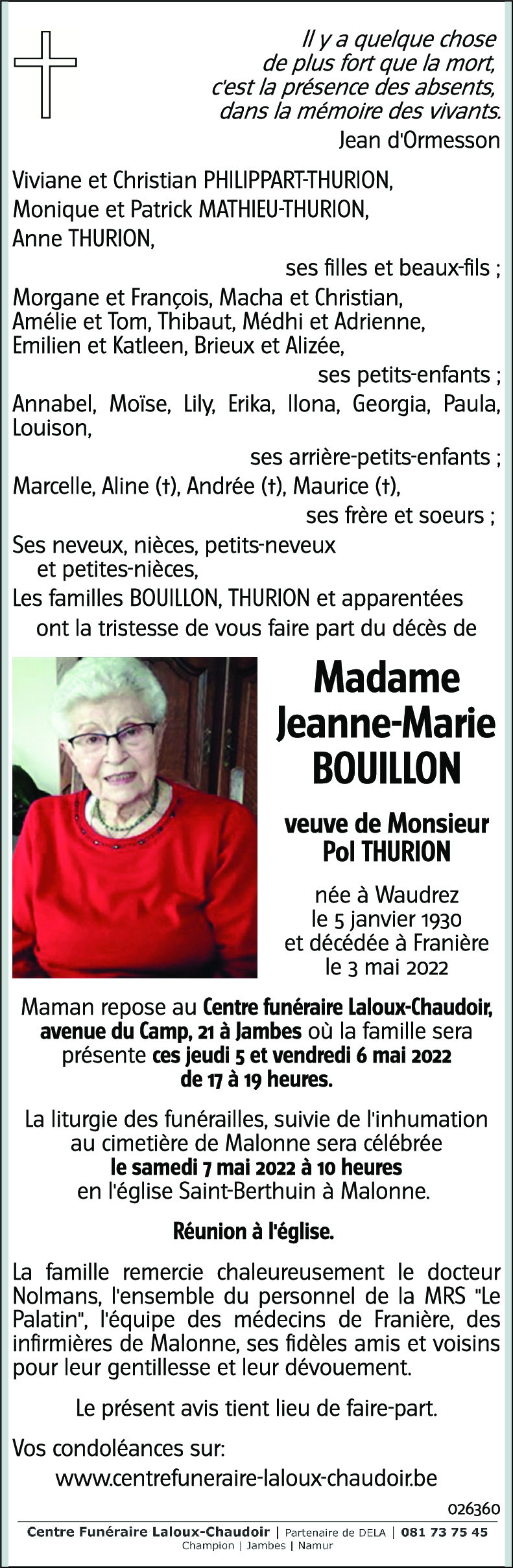 Jeanne-Marie BOUILLON