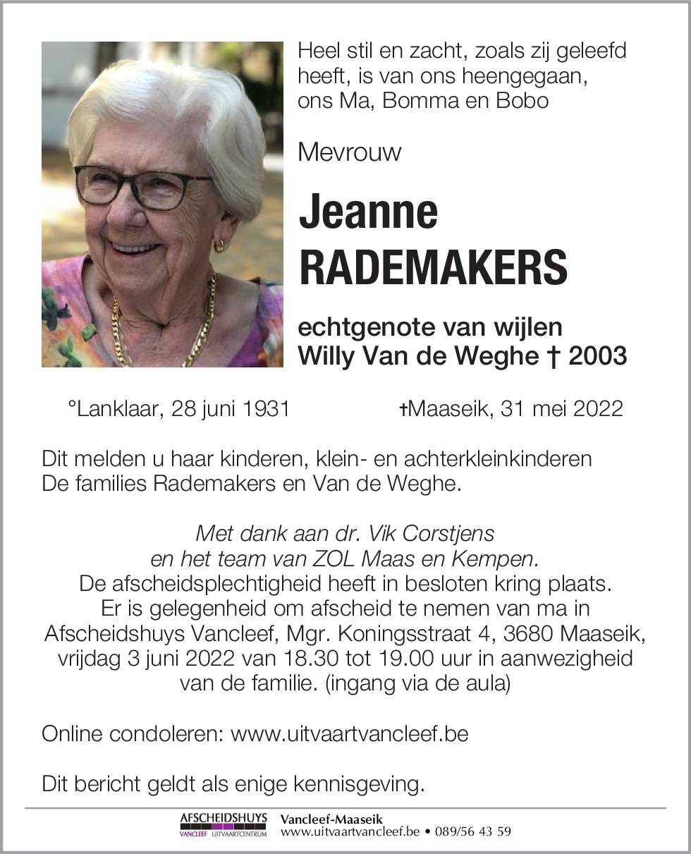 Jeanne Rademakers