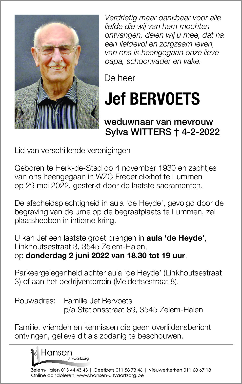Jef BERVOETS