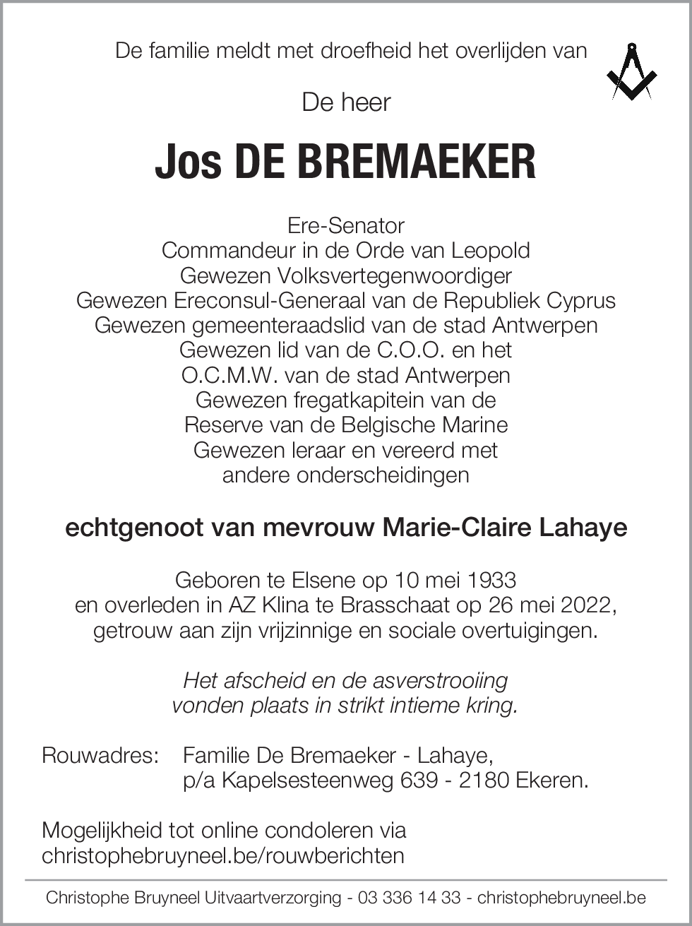 Jos De Bremaeker