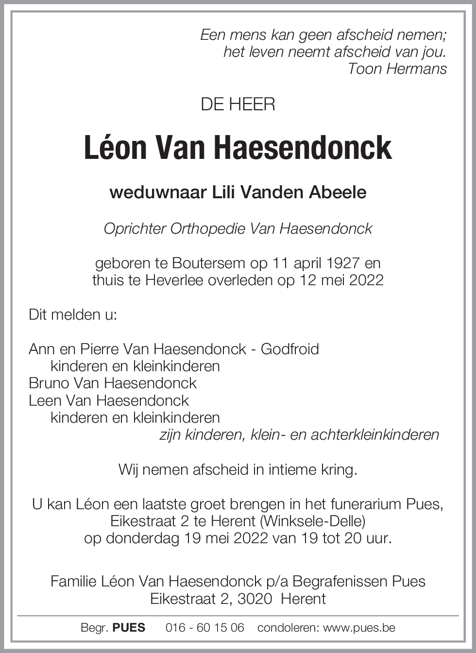 Léon Van Haesendonck