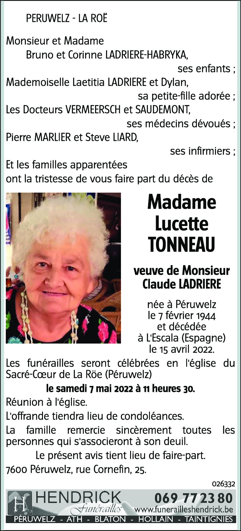 Lucette TONNEAU