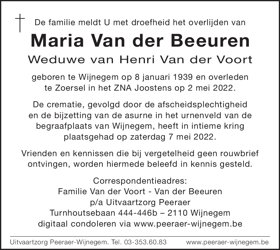 Maria Van der Beeuren
