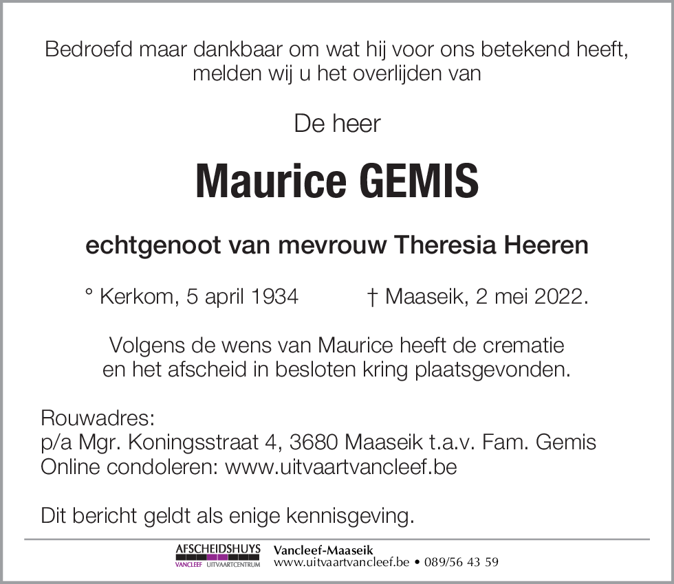 Maurice Gemis