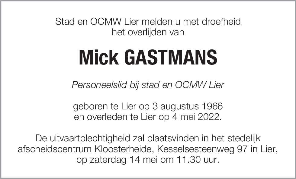 Mick Gastmans