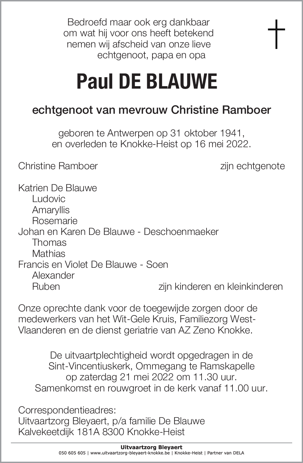 Paul De Blauwe