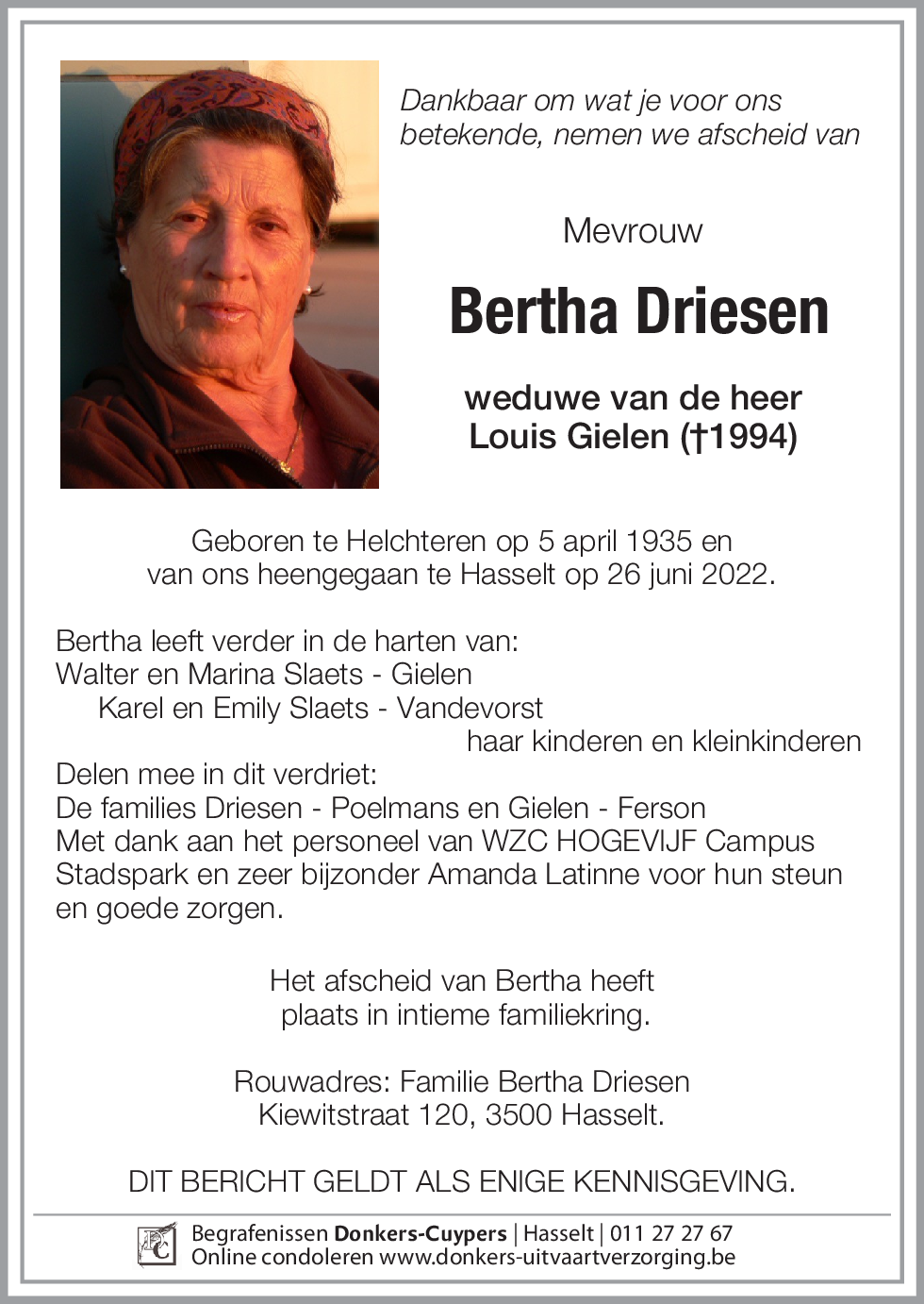 Bertha Driesen