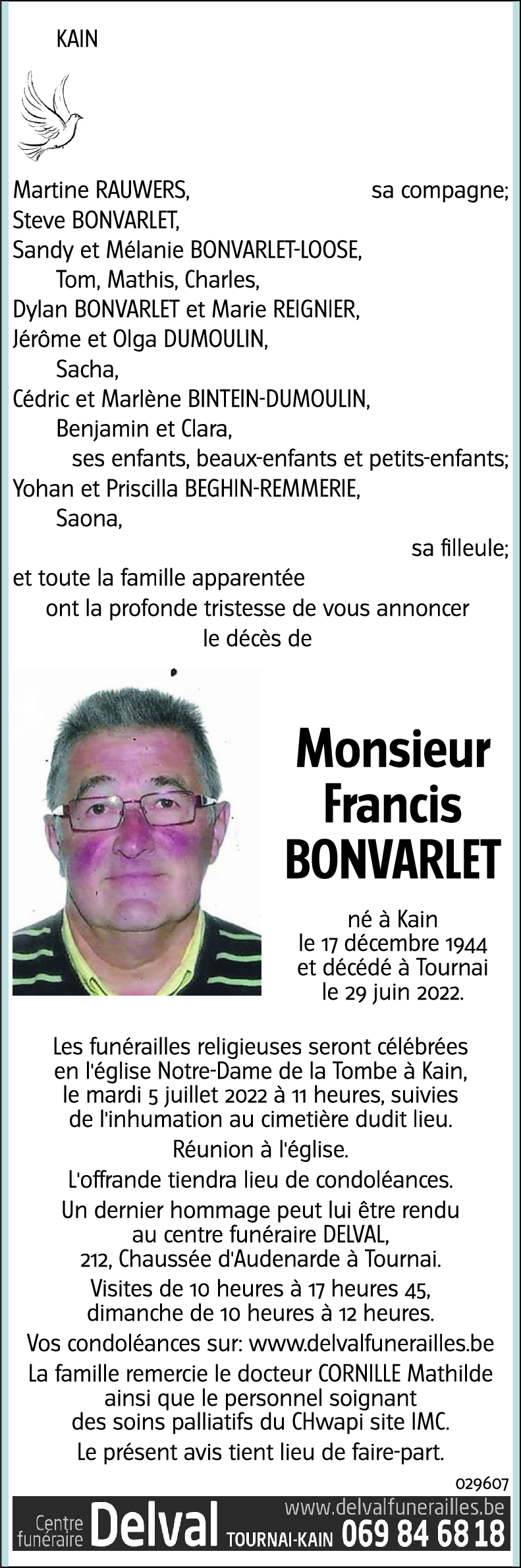 Francis BONVARLET