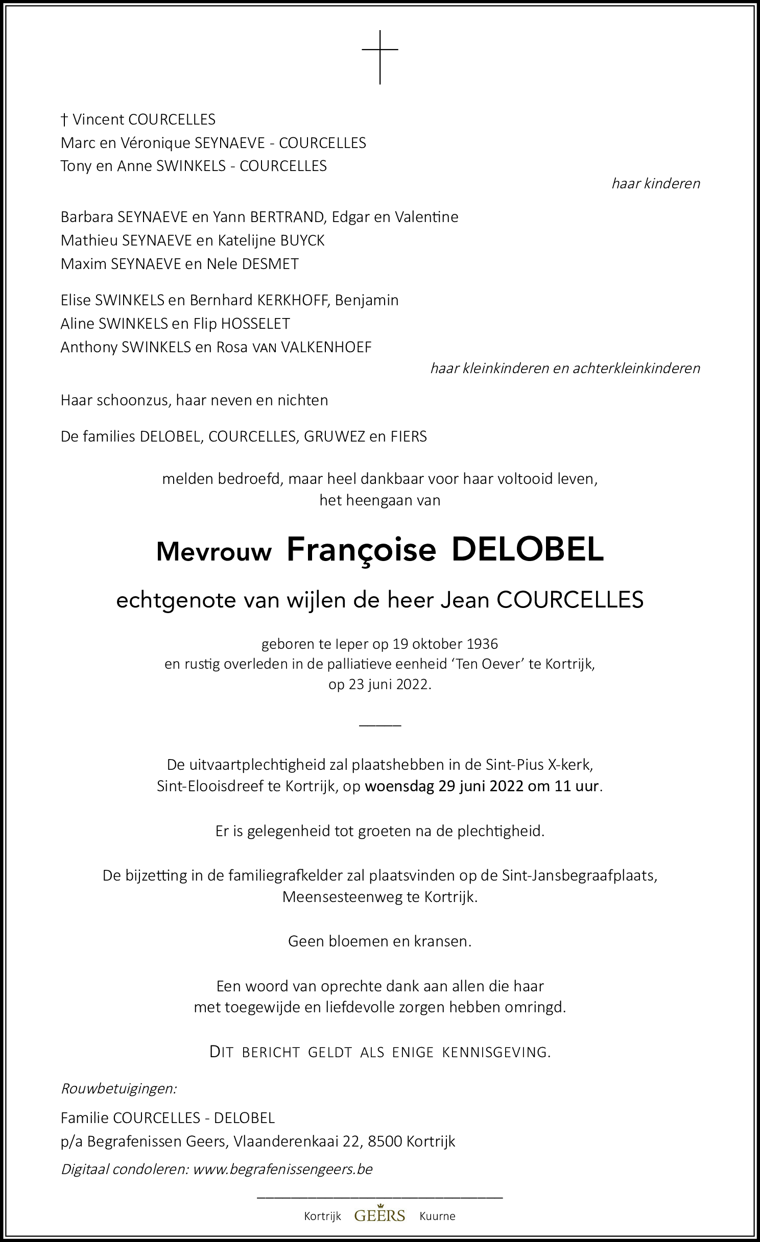 Françoise Courcelles - Delobel