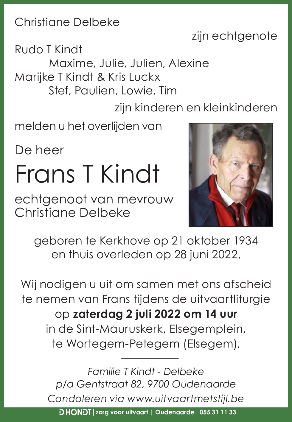 Frans T Kindt
