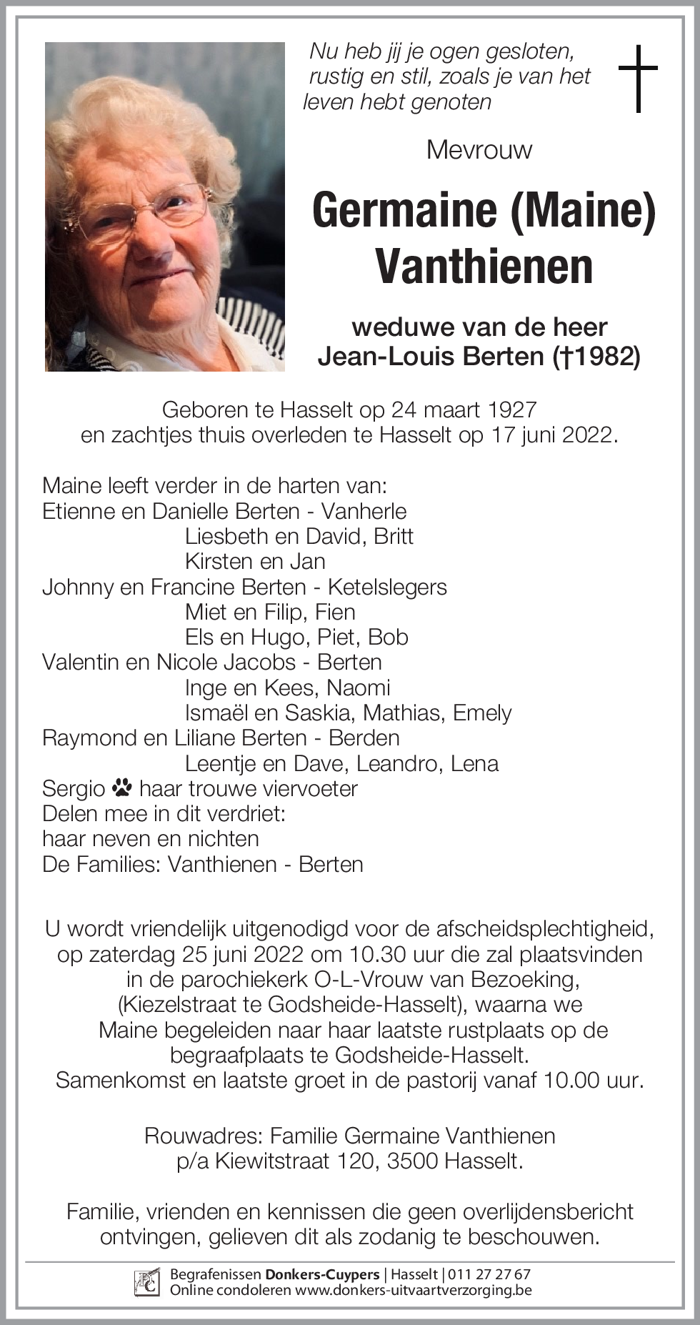 Germaine (Ma) Vanthienen