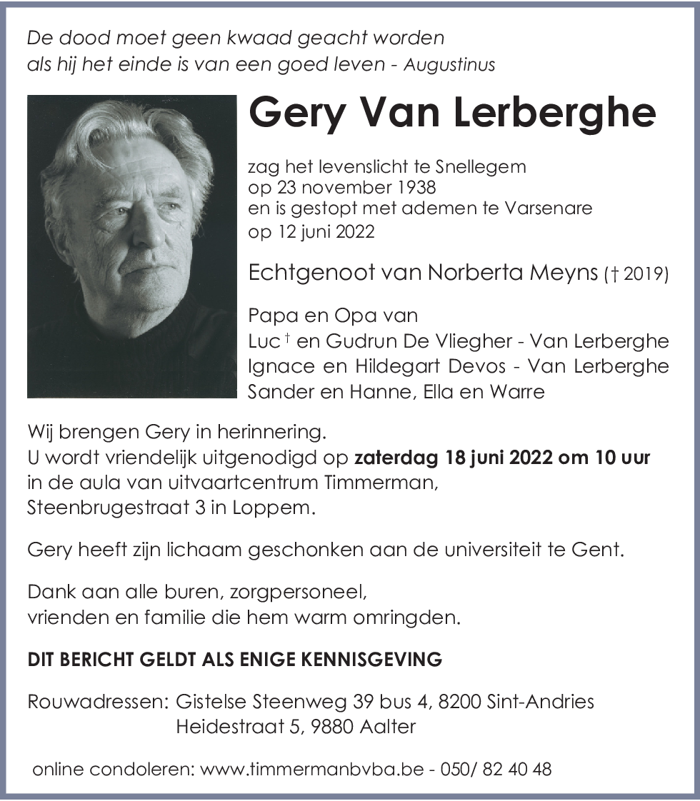 Gery Van Lerberghe