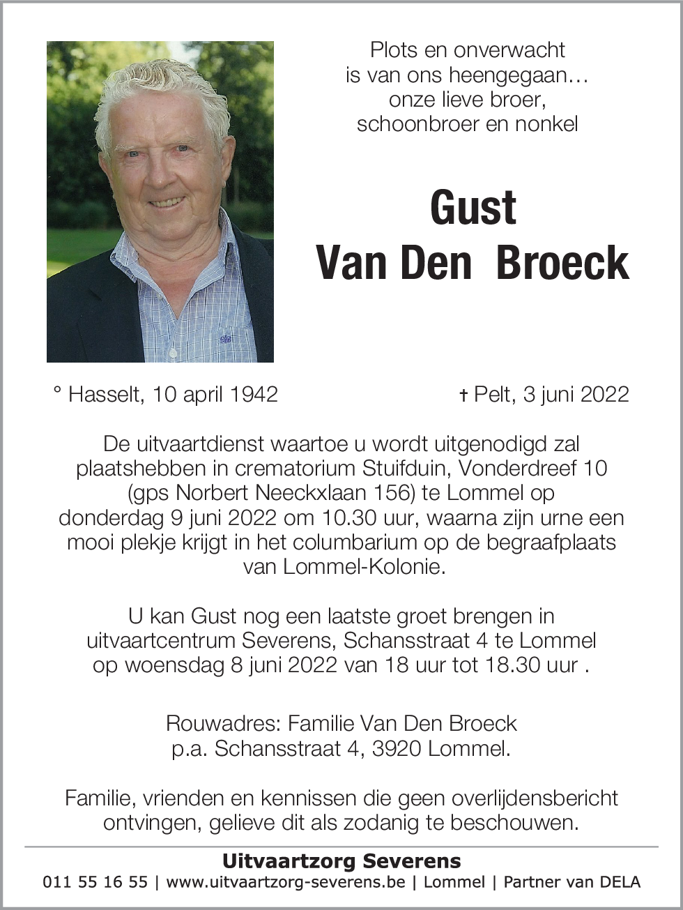 Gust Van Den Broeck
