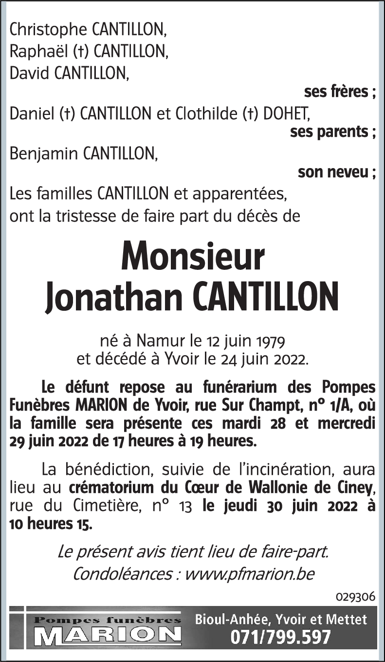 Jonathan CANTILLON