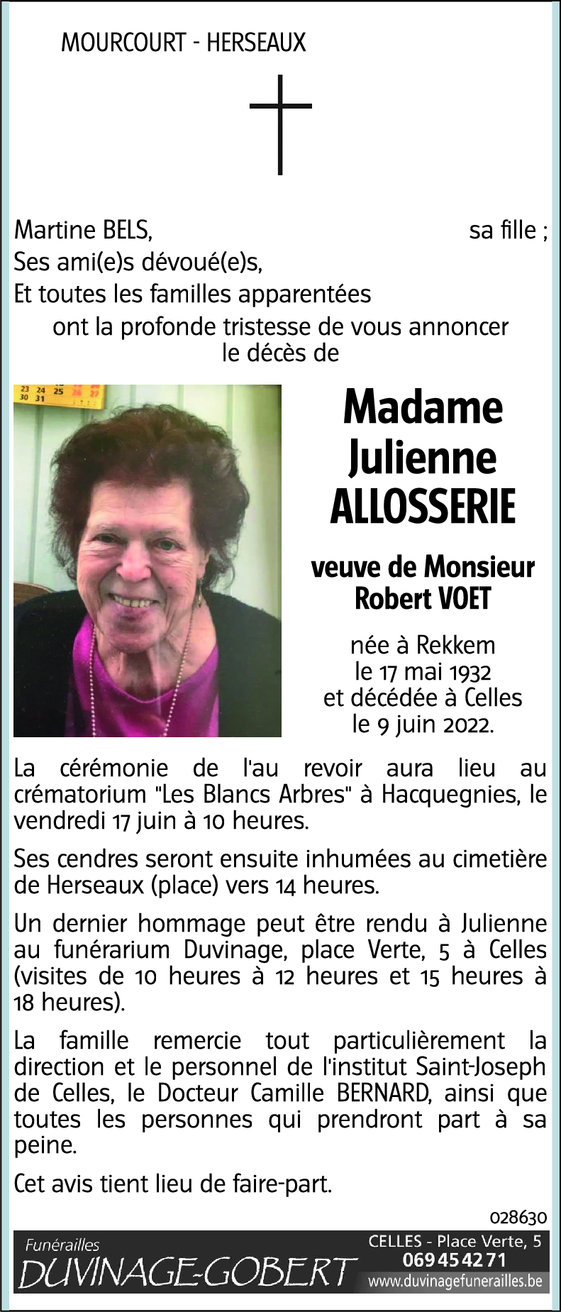 Julienne ALLOSSERIE