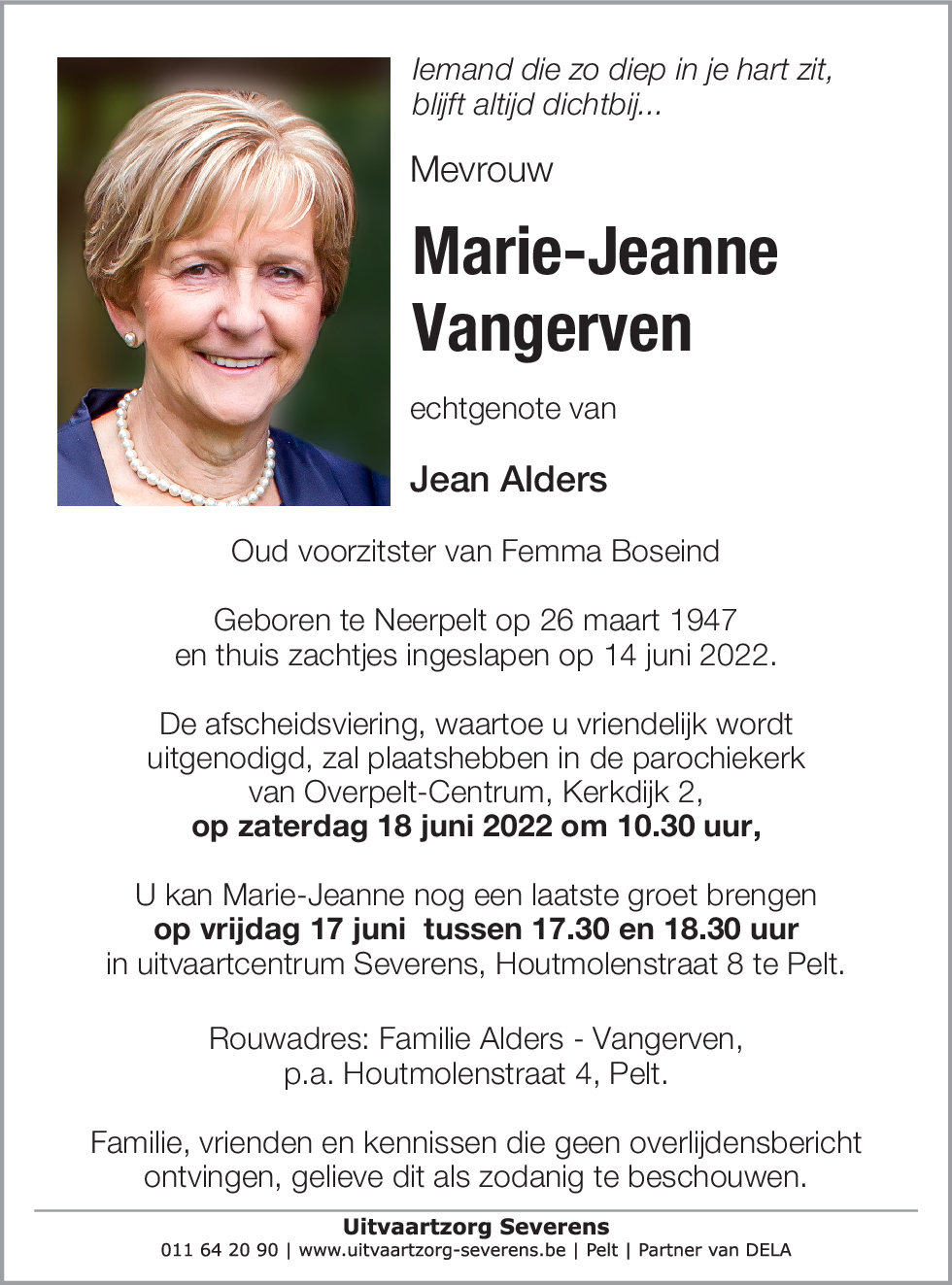Marie Jeanne Vangerven