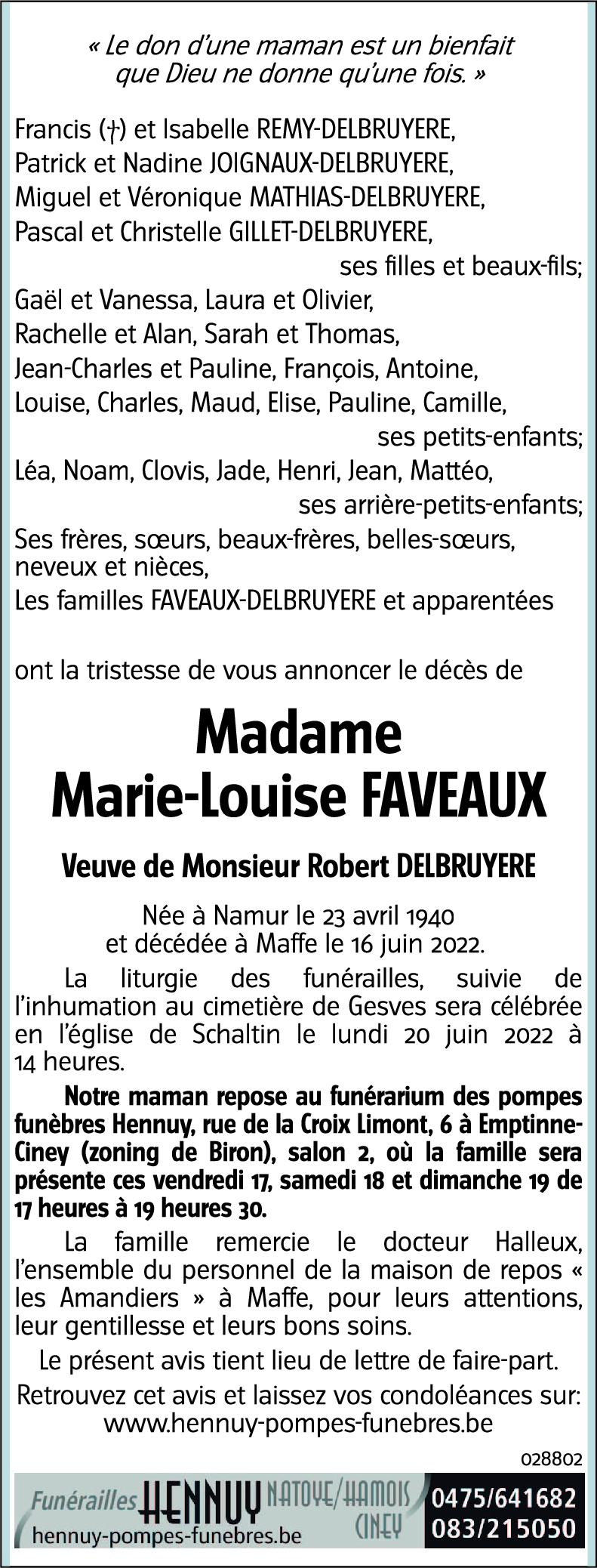 Marie-Louise FAVEAUX