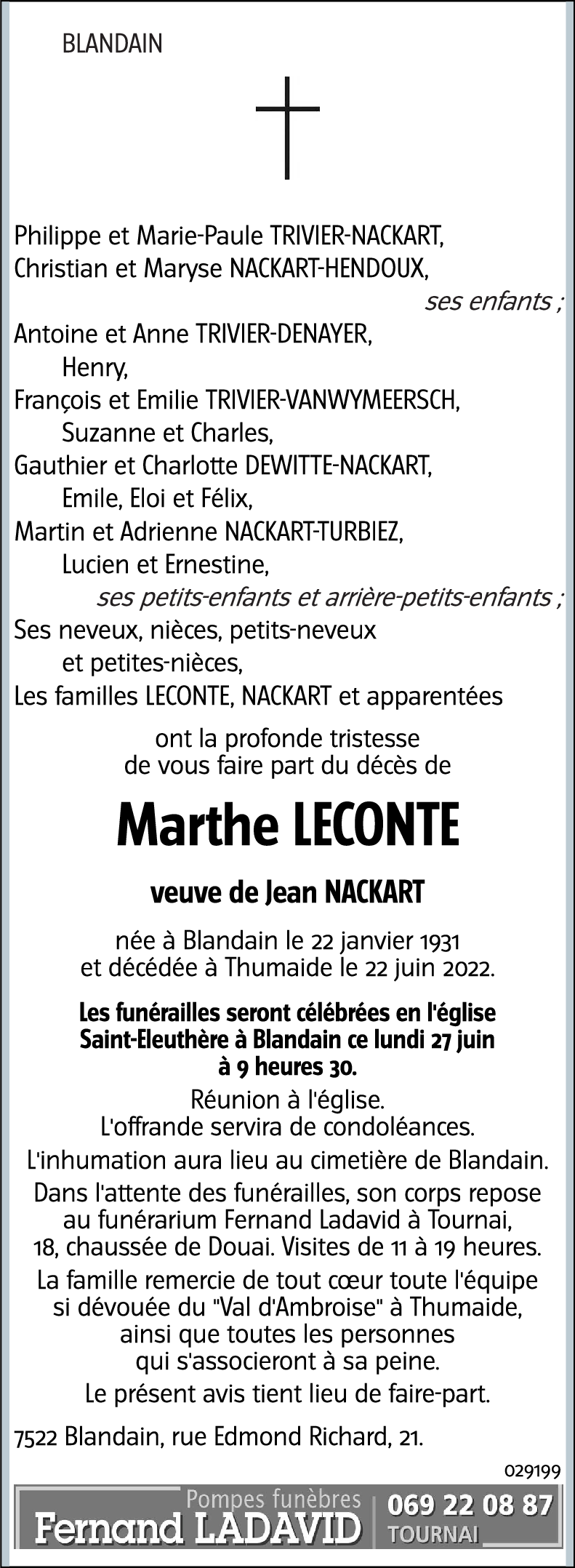 Marthe LECONTE